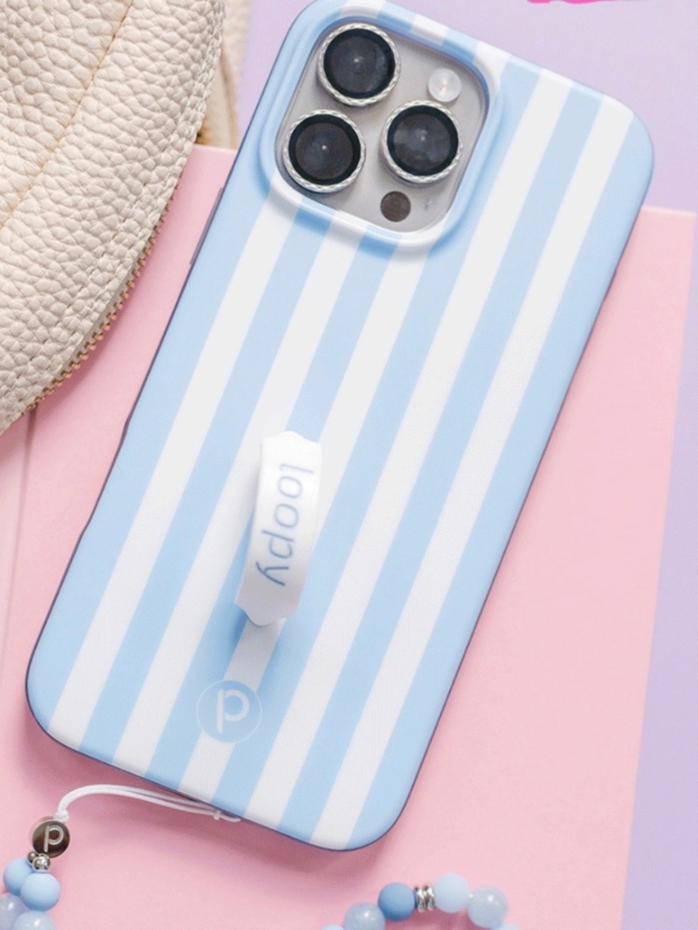 Loopy 15 Pro Blue Stripes Case